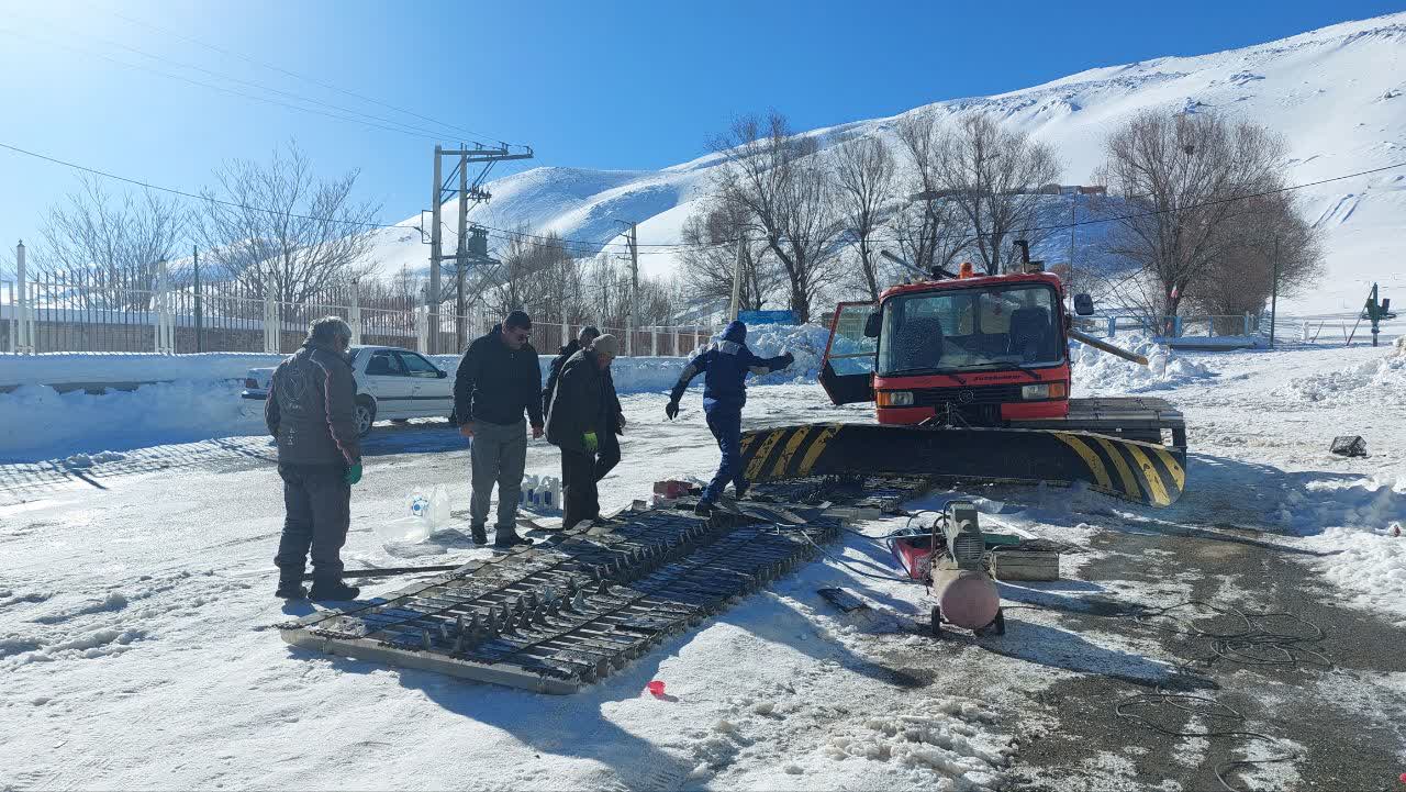 شروع آماده سازی پیست اسکی شهرستان کوهرنگ